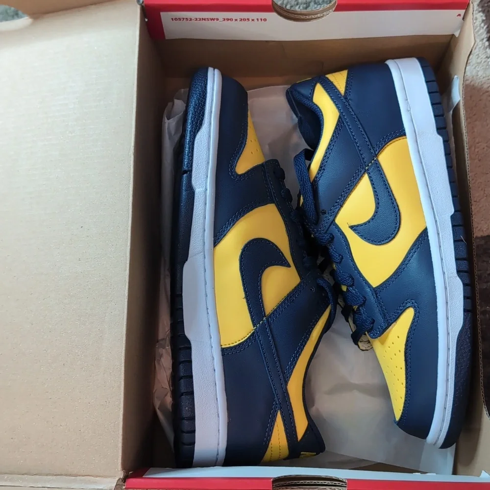 Nike Dunk Low Michigan 2021 Size 7.5 Woman's or 6Y - Picture 4 of 6